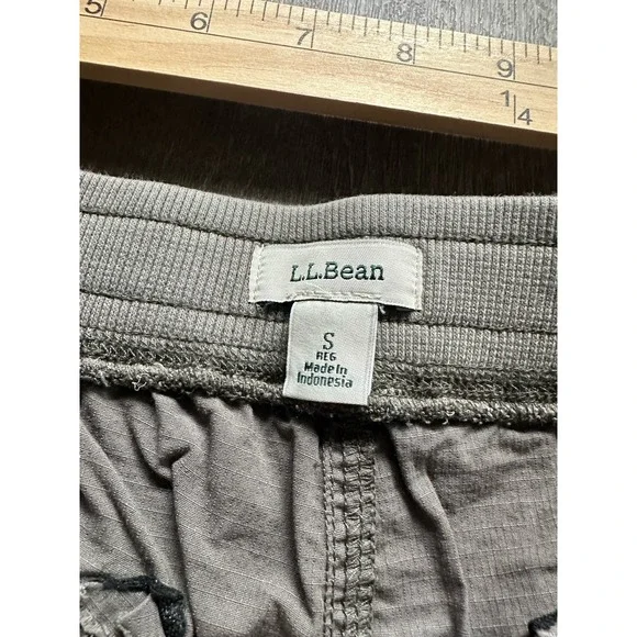 L L Bean Cropped Capri Pants Cotton Blend Gray Small S - Picture 5 of 7